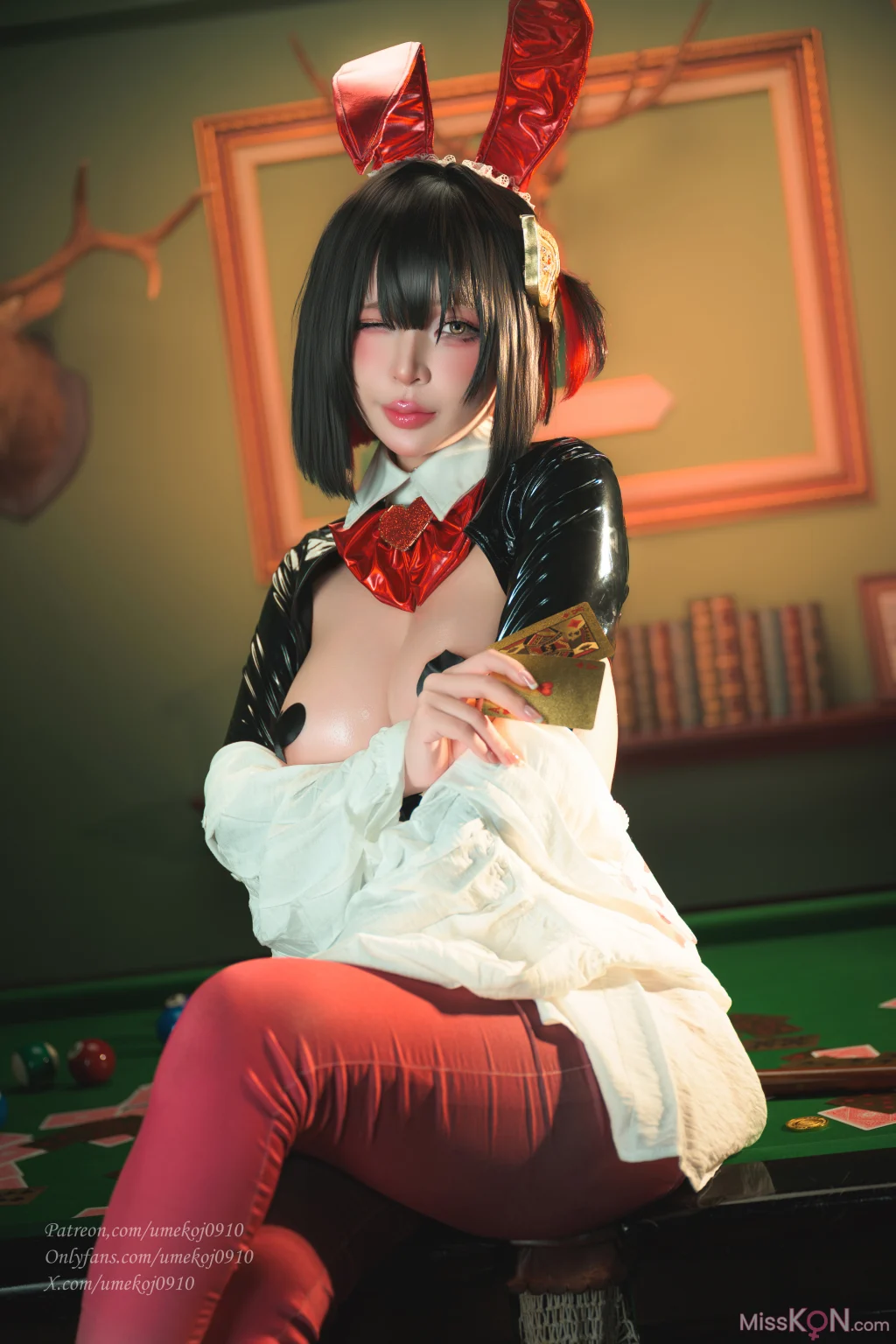 Coser@UmekoJ: Rouge Unluckky Rabbit NIKKE (72 photos + 6 videos)