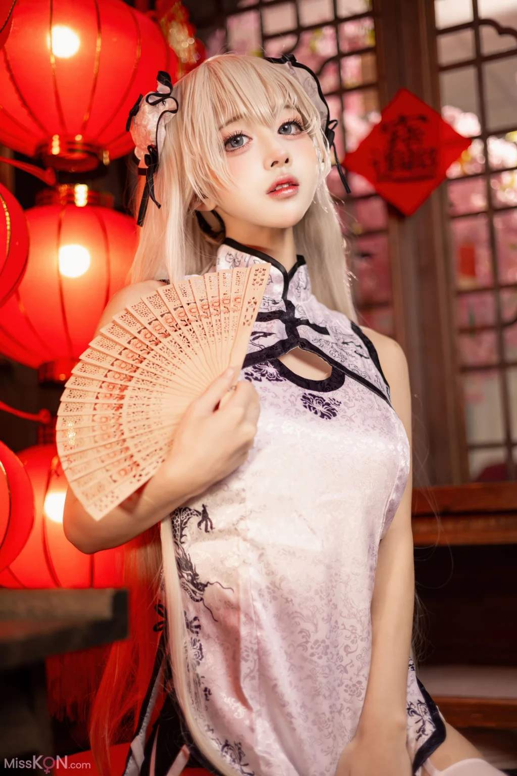 Coser@沖田凜花Rinka: 春日野穹 旗袍 (23 photos)