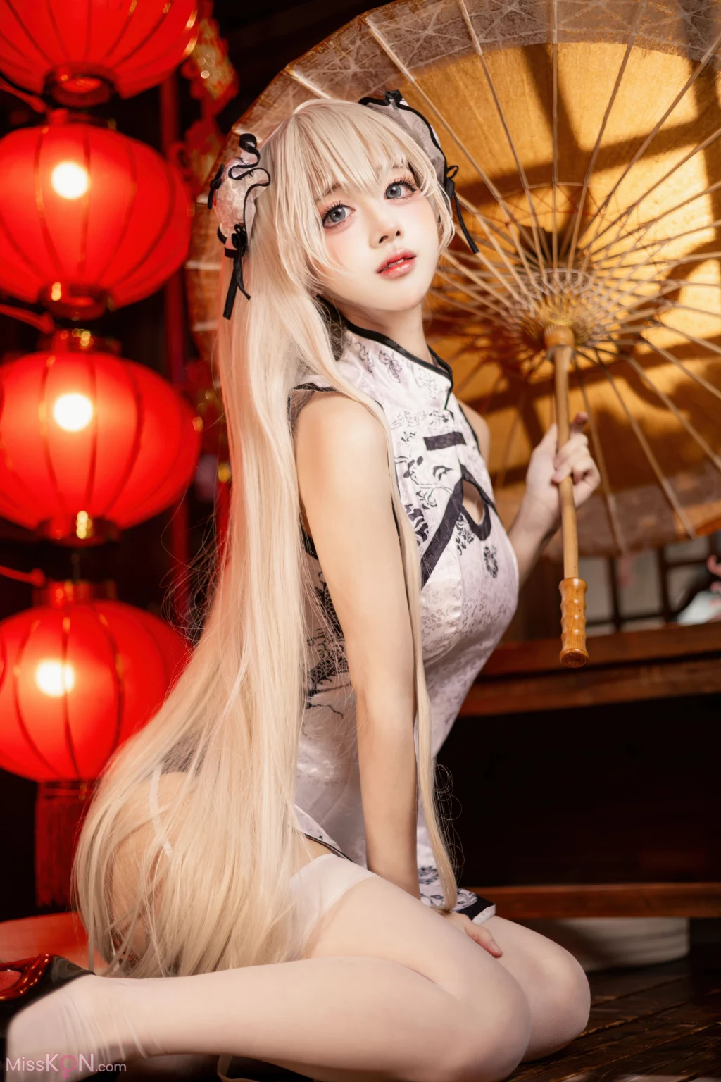 Coser@沖田凜花Rinka: 春日野穹 旗袍 (23 photos)