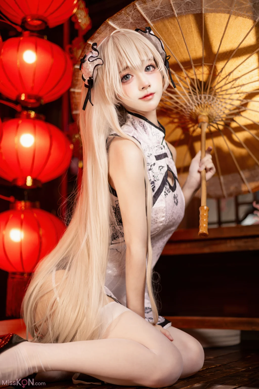 Coser@沖田凜花Rinka: 春日野穹 旗袍 (23 photos)