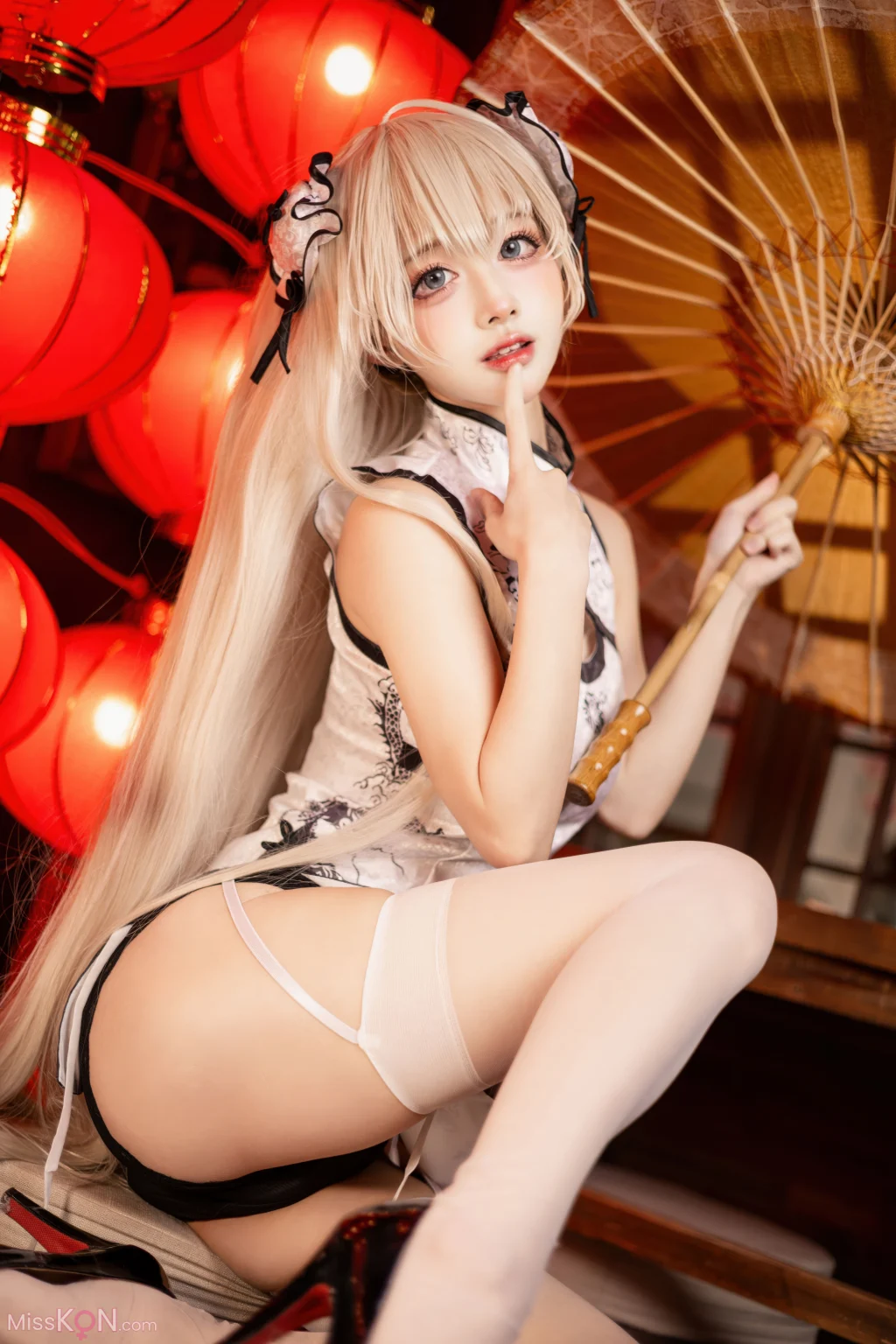 Coser@沖田凜花Rinka: 春日野穹 旗袍 (23 photos)