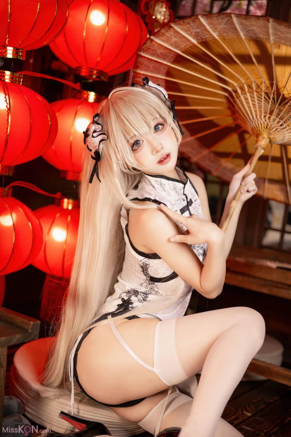 Coser@沖田凜花Rinka: 春日野穹 旗袍 (23 photos)