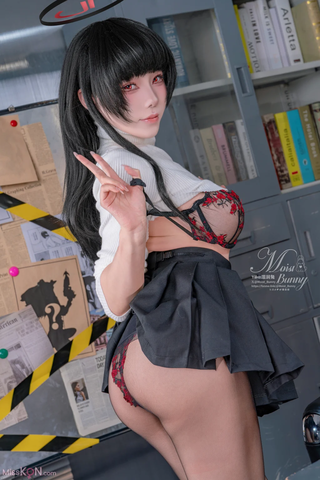 Coser@黏黏团子兔: 2026年02月作品『碧蓝档案-调月莉音』 (94 photos + 2 videos)