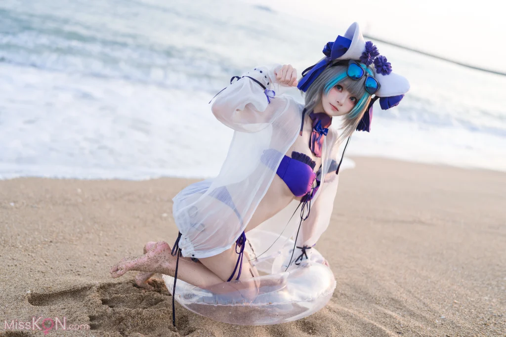 Coser@九柒喵: 碧蓝航线 柴郡泳装 (26 photos)