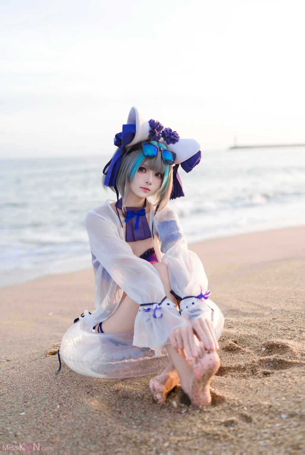 Coser@九柒喵: 碧蓝航线 柴郡泳装 (26 photos)