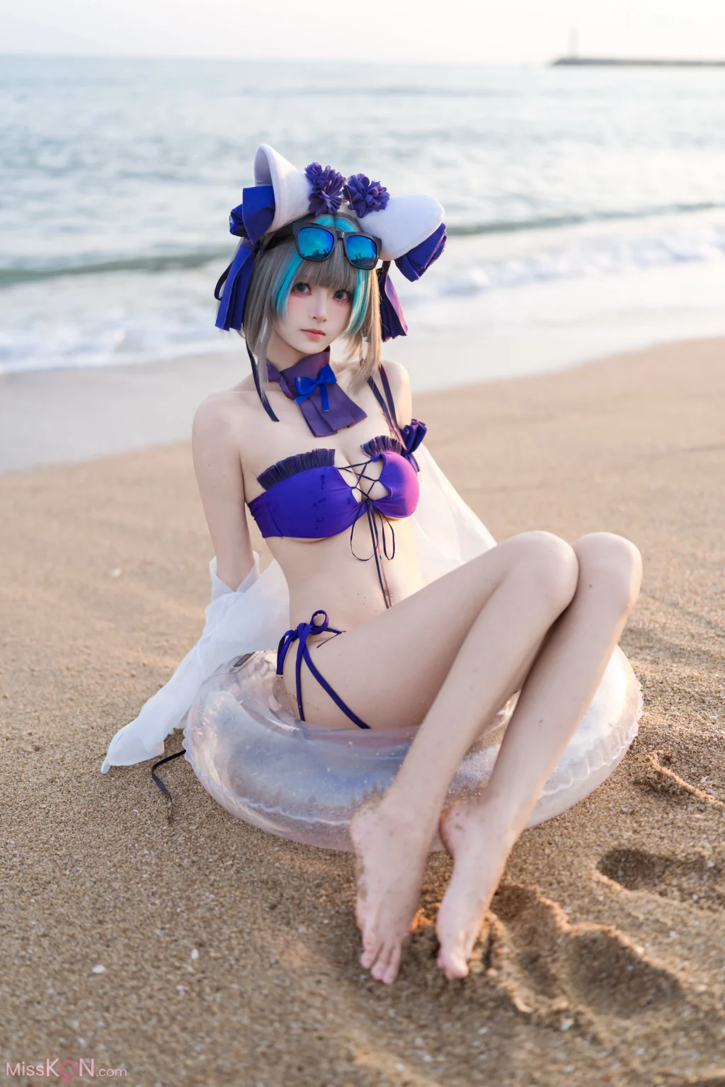 Coser@九柒喵: 碧蓝航线 柴郡泳装 (26 photos)