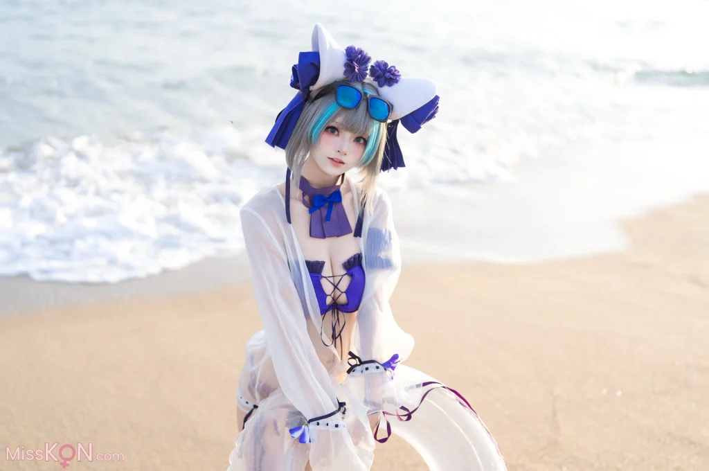 Coser@九柒喵: 碧蓝航线 柴郡泳装 (26 photos)