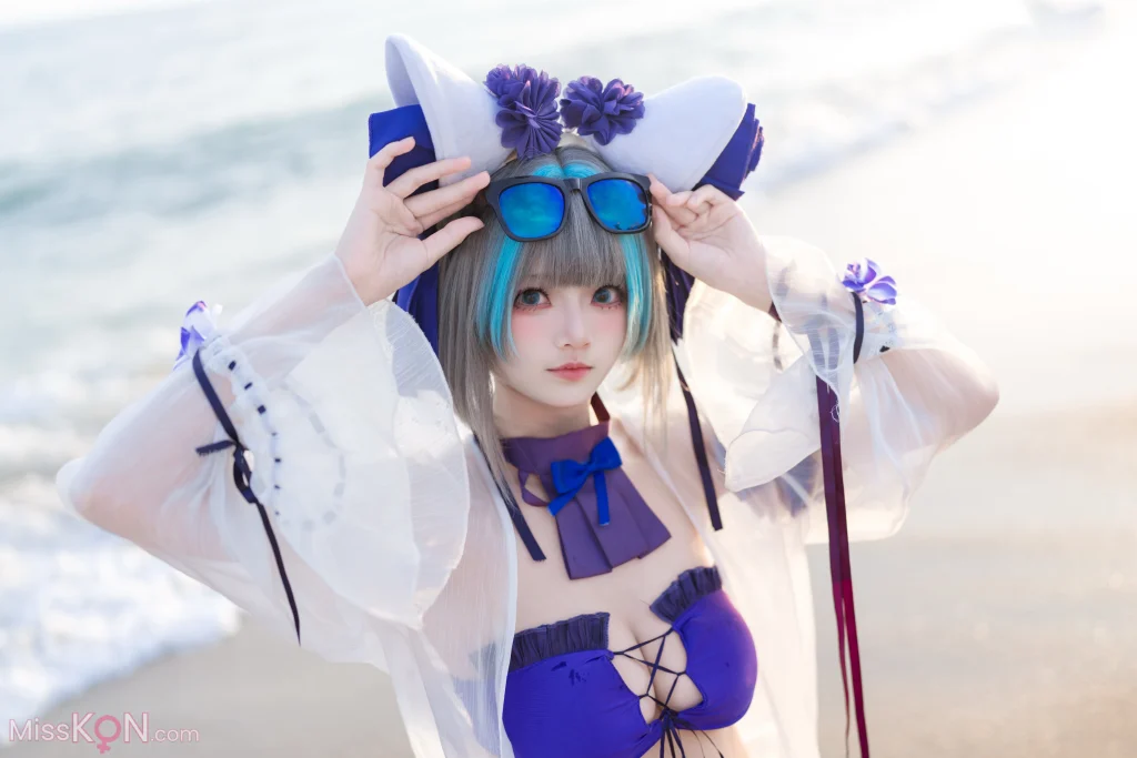 Coser@九柒喵: 碧蓝航线 柴郡泳装 (26 photos)