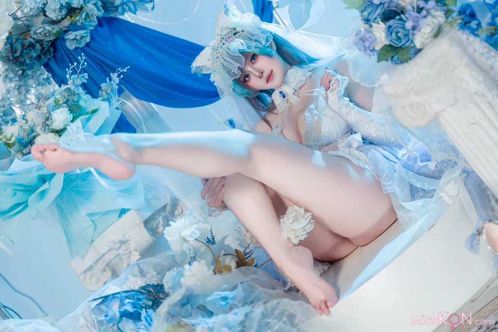 Coser@Natsuko夏夏子: 碧蓝航线 柴郡婚纱 (70 photos)