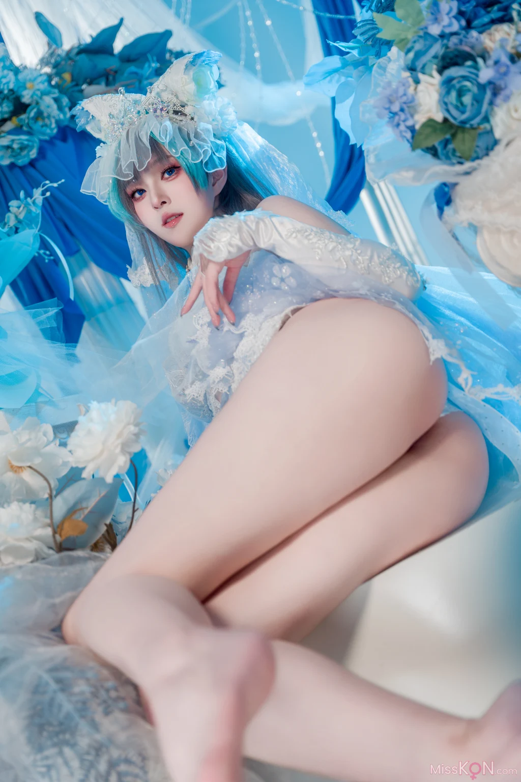 Coser@Natsuko夏夏子: 碧蓝航线 柴郡婚纱 (70 photos)