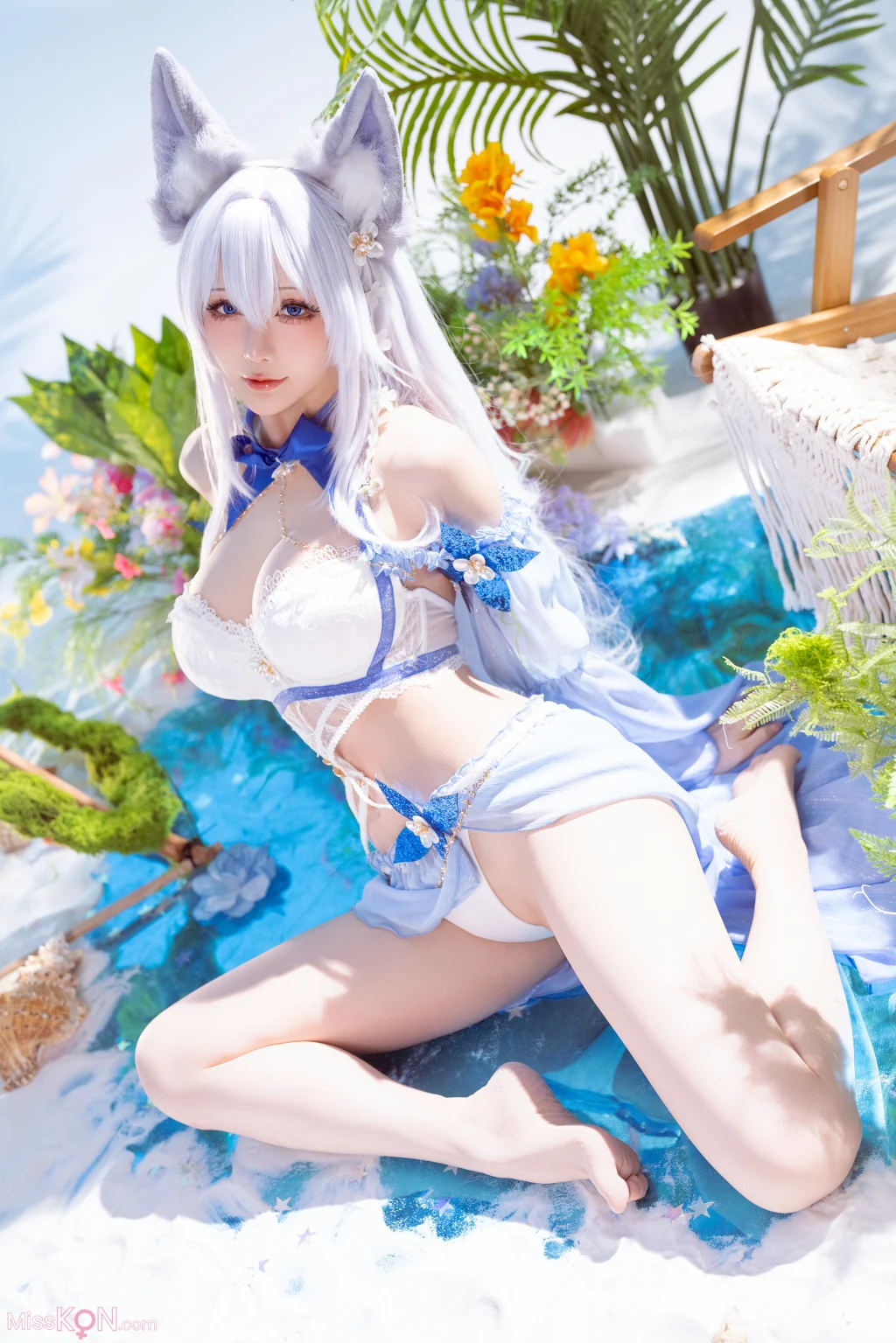Coser@星之迟迟Hoshilily: 碧蓝航线 信浓泳装 (52 photos)