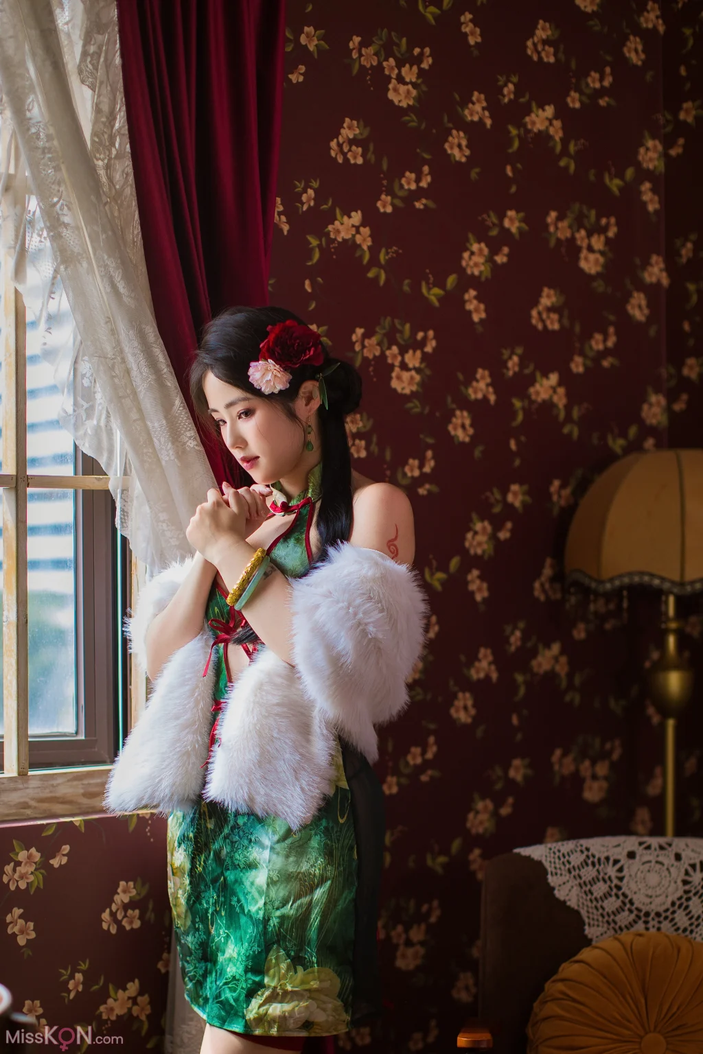 Coser@钛合金TiTi: 绿色旗袍 (82 photos + 1 videos) - photo 5