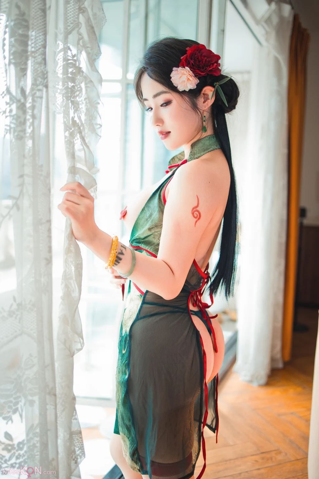 Coser@钛合金TiTi: 绿色旗袍 (82 photos + 1 videos) - photo 20