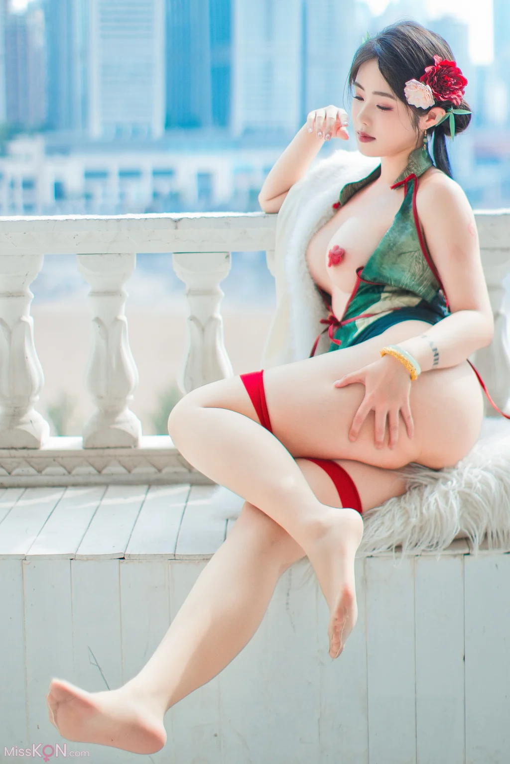 Coser@钛合金TiTi: 绿色旗袍 (82 photos + 1 videos) - photo 26