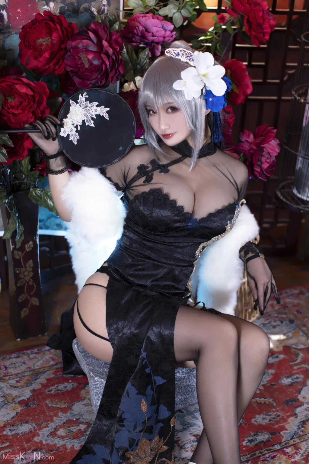 Coser@洛璃LoLiSAMA: 碧蓝航线 路易九世旗袍 (43 photos)