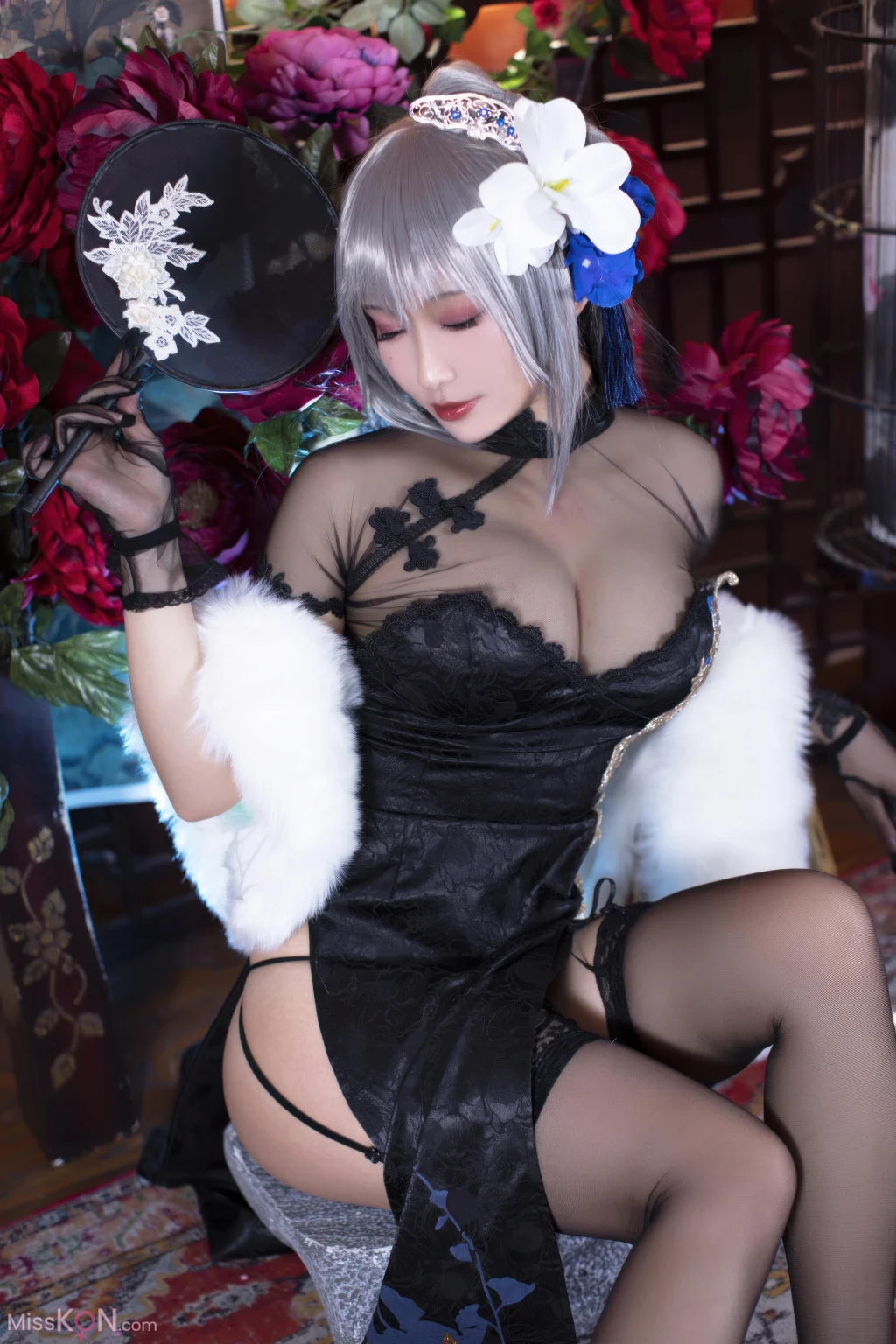 Coser@洛璃LoLiSAMA: 碧蓝航线 路易九世旗袍 (43 photos)