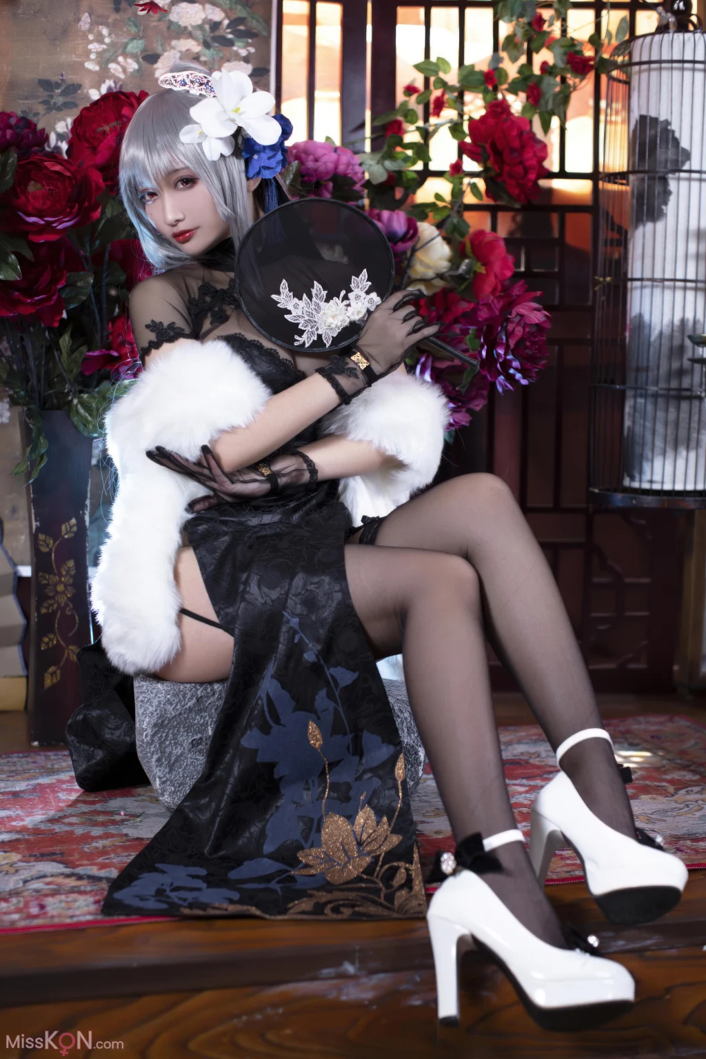 Coser@洛璃LoLiSAMA: 碧蓝航线 路易九世旗袍 (43 photos)