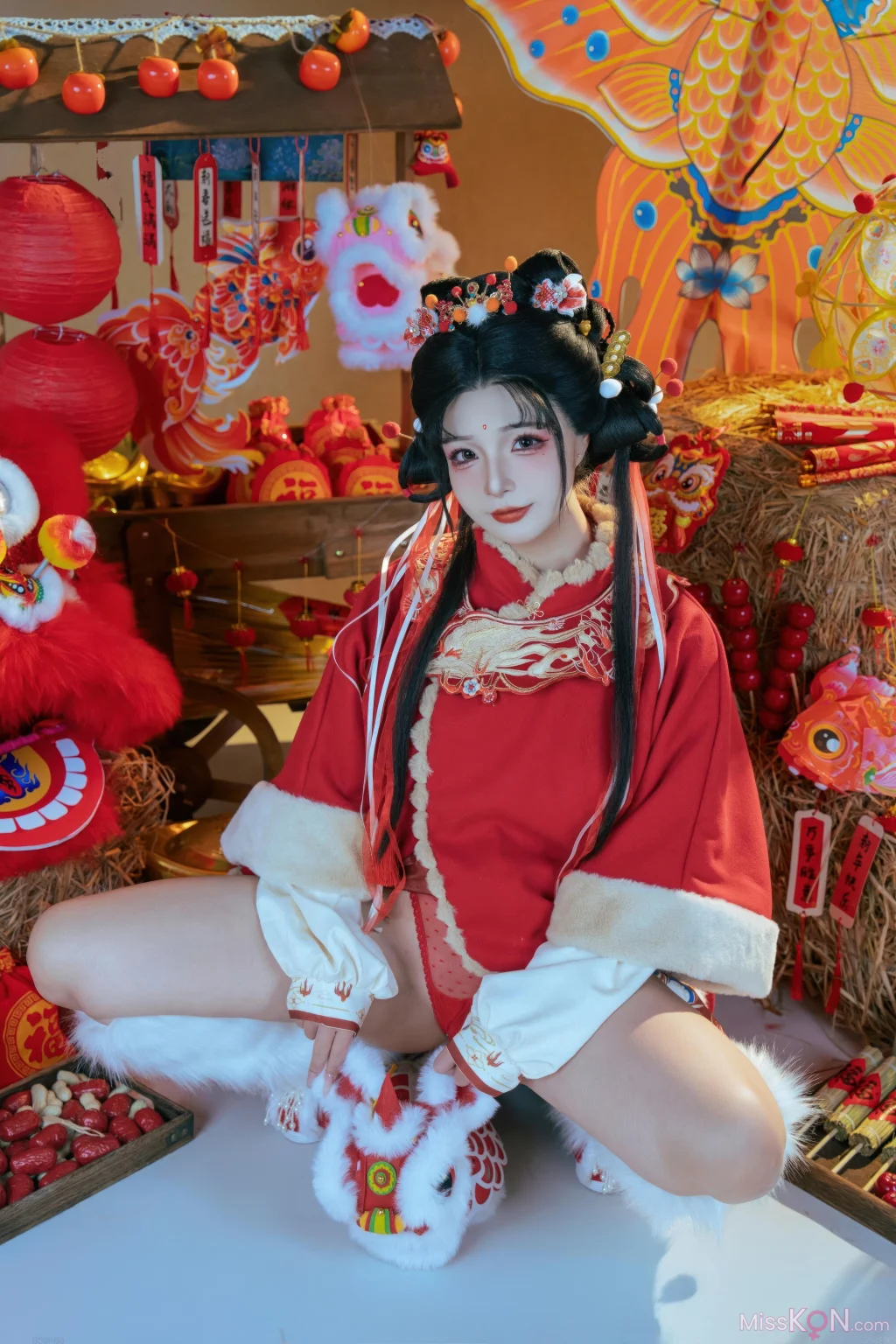 Coser@yuuhui玉汇: 2026新春特辑 醒狮少女 (131 photos + 2 videos)