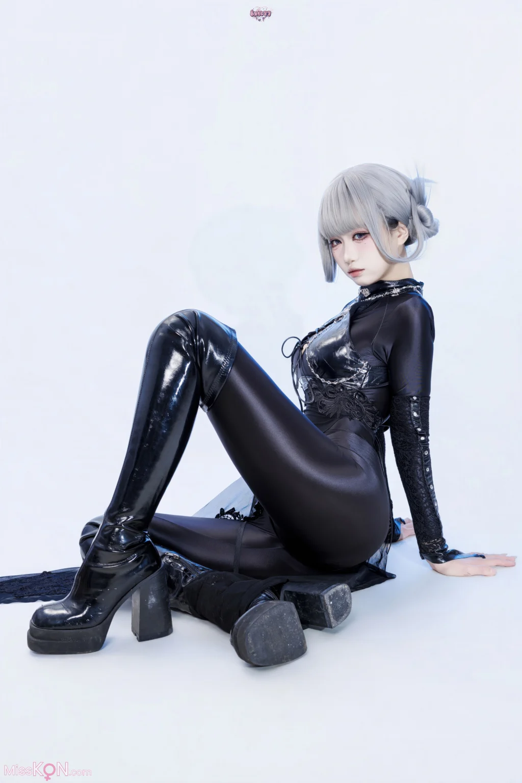 Coser@柒柒要乖哦: 黑靡烟旗袍 (108 photos + 2 videos) – Page 2