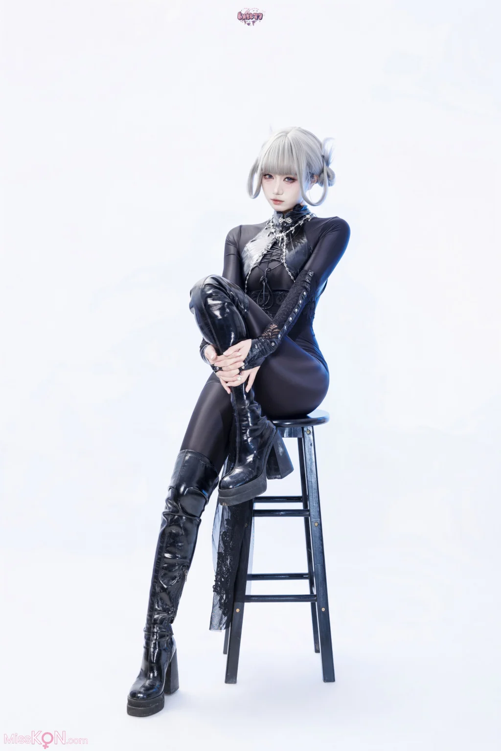 Coser@柒柒要乖哦: 黑靡烟旗袍 (108 photos + 2 videos) – Page 2