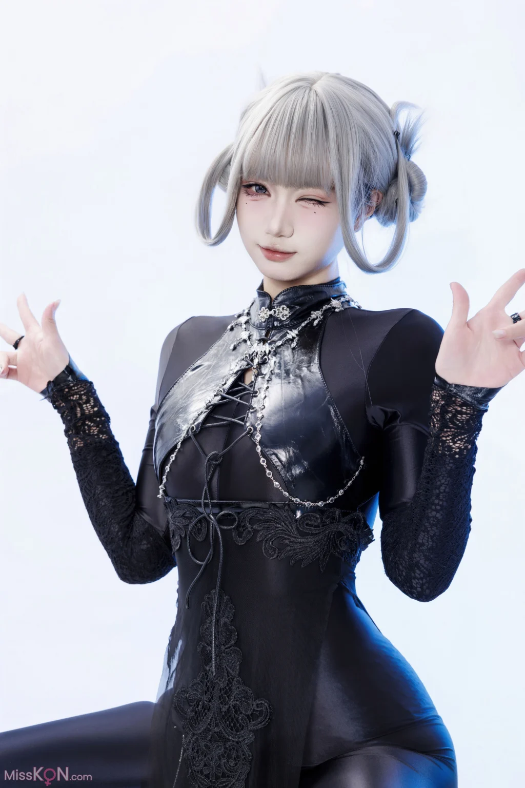 Coser@柒柒要乖哦: 黑靡烟旗袍 (108 photos + 2 videos) – Page 2