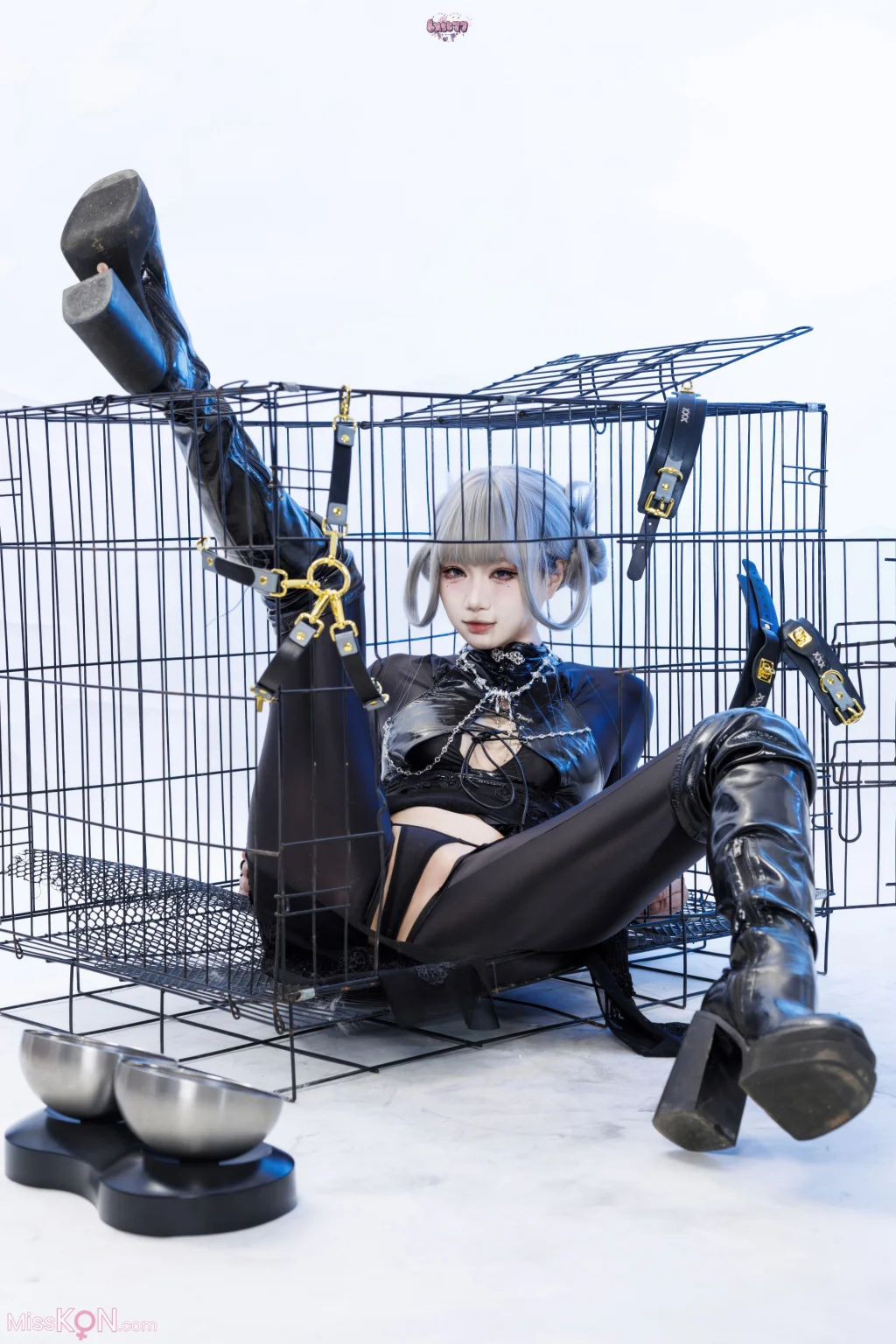 Coser@柒柒要乖哦: 黑靡烟旗袍 (108 photos + 2 videos) – Page 2