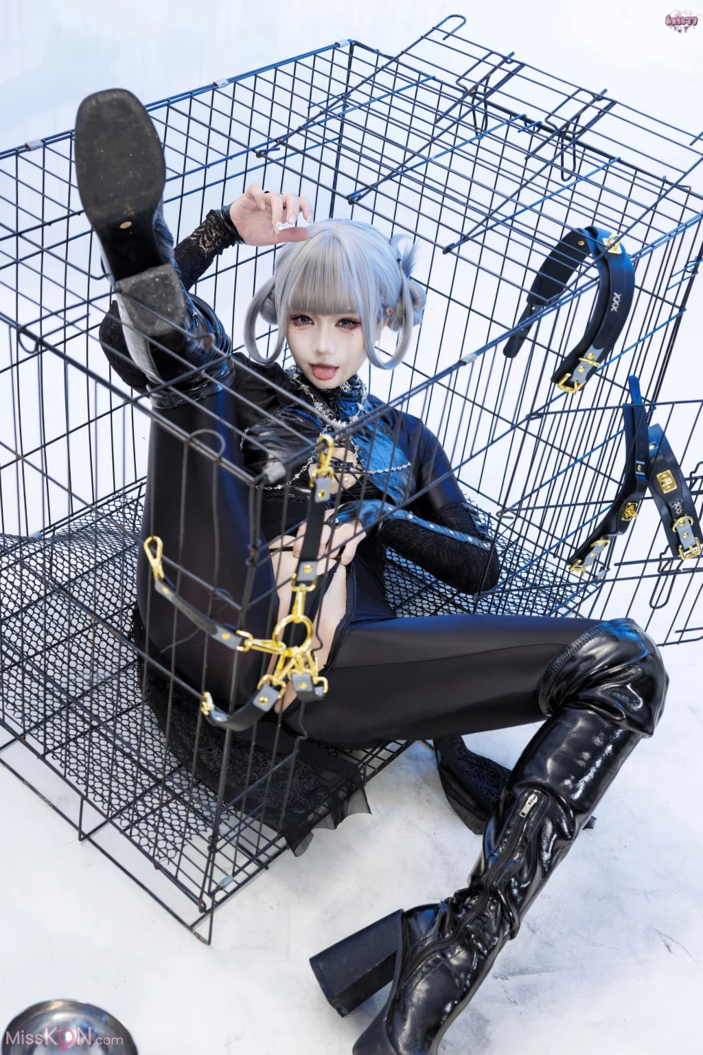 Coser@柒柒要乖哦: 黑靡烟旗袍 (108 photos + 2 videos) – Page 3