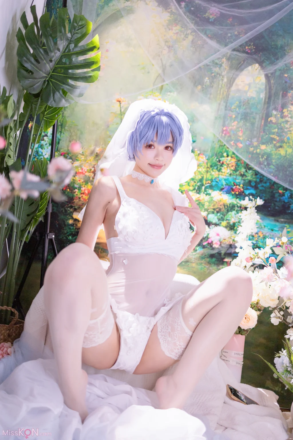 Coser@千反田鹿子: 新世纪福音战士 绫波丽花嫁 (52 photos)