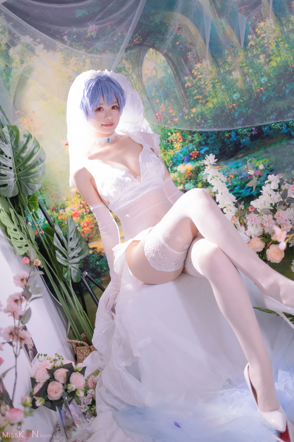 Coser@千反田鹿子: 新世纪福音战士 绫波丽花嫁 (52 photos)