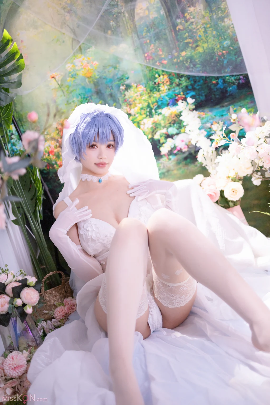 Coser@千反田鹿子: 新世纪福音战士 绫波丽花嫁 (52 photos)