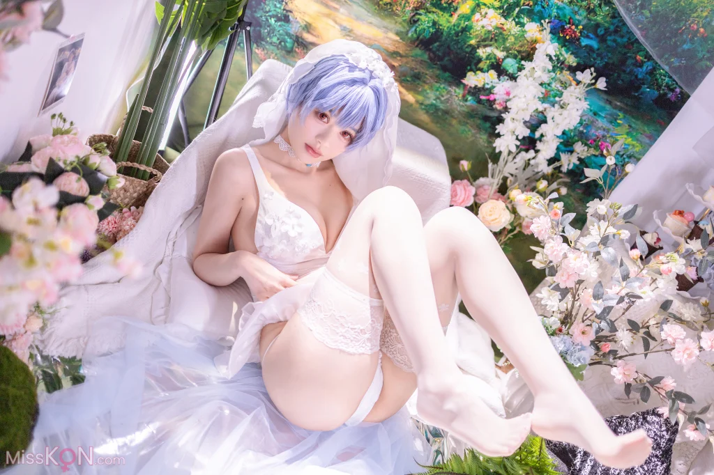 Coser@千反田鹿子: 新世纪福音战士 绫波丽花嫁 (52 photos)