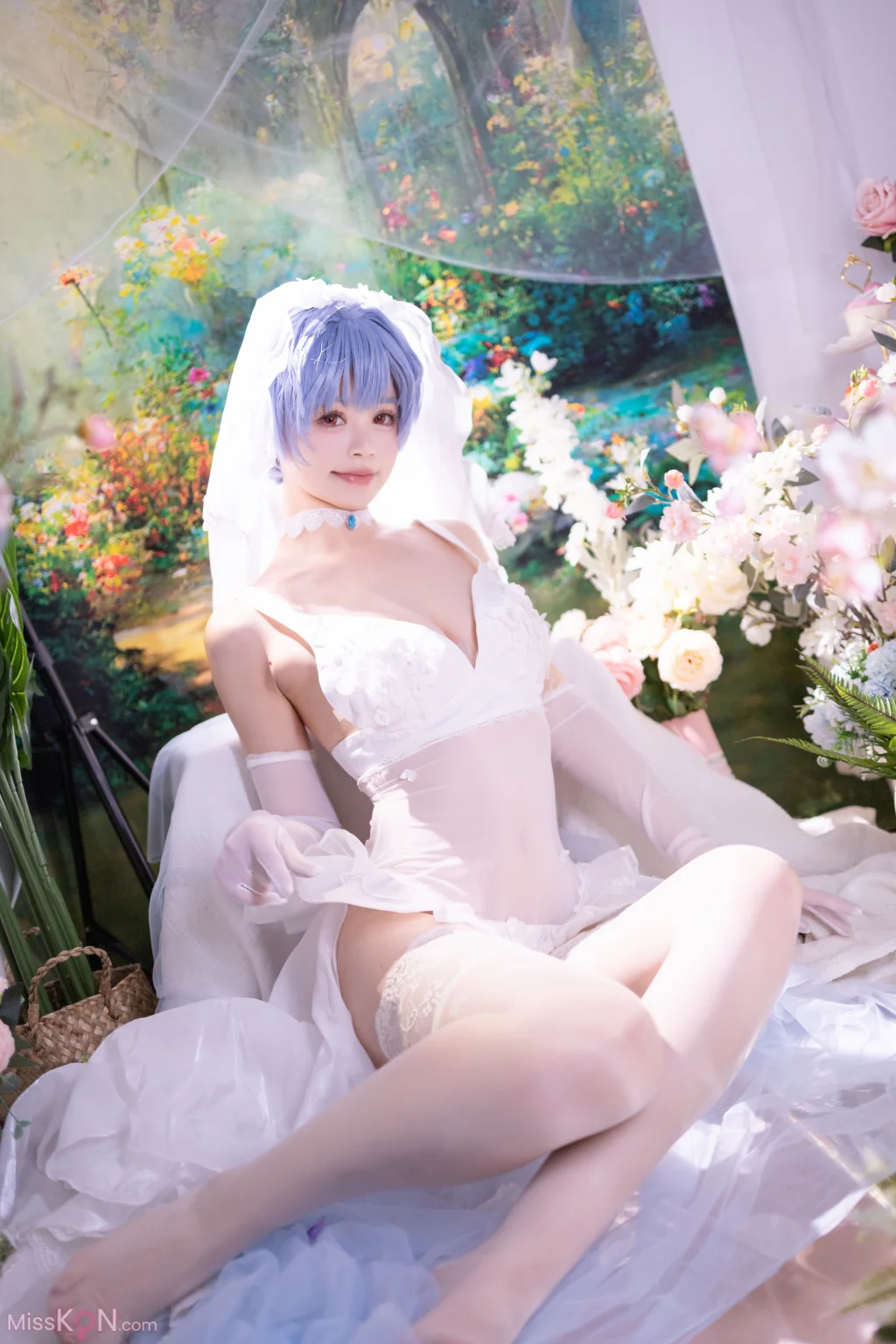 Coser@千反田鹿子: 新世纪福音战士 绫波丽花嫁 (52 photos)