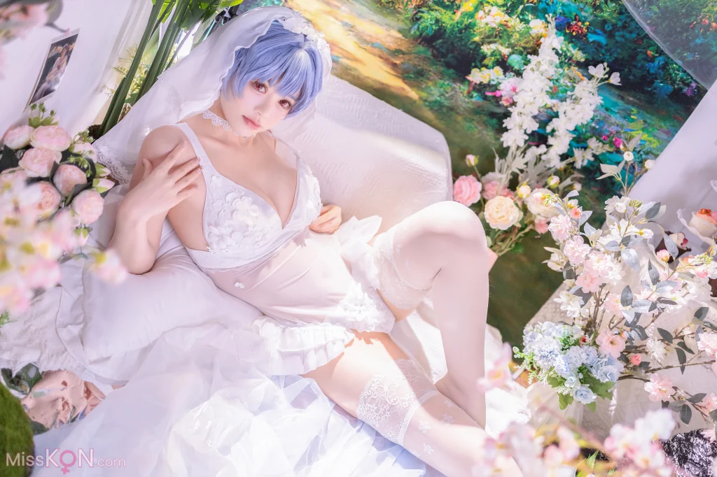 Coser@千反田鹿子: 新世纪福音战士 绫波丽花嫁 (52 photos)