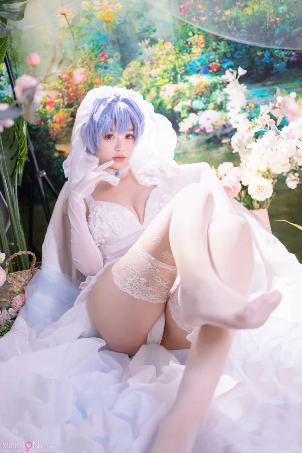 Coser@千反田鹿子: 新世纪福音战士 绫波丽花嫁 (52 photos)