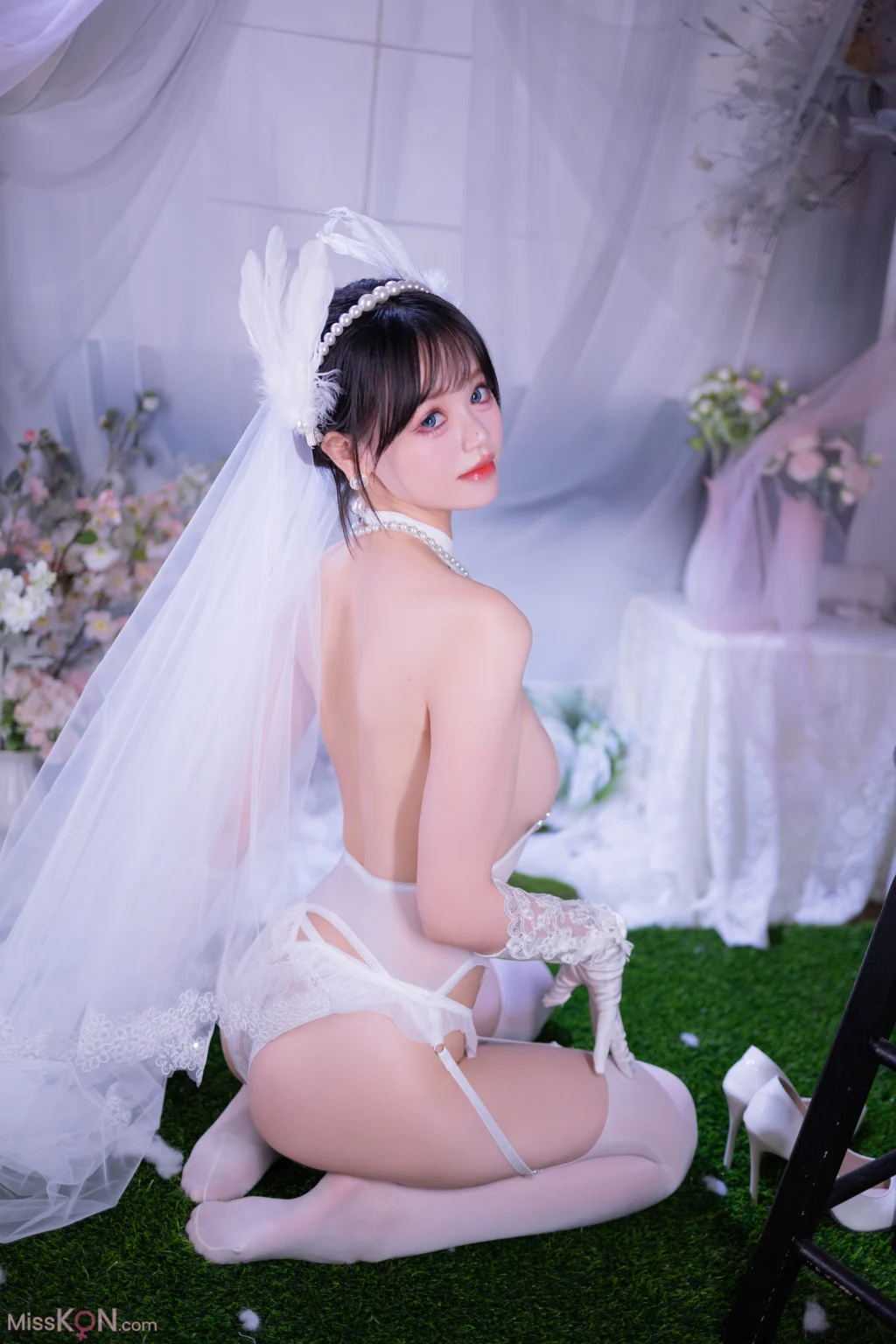 Coser@星黛鹿鹿: 白丝花嫁 (50 photos) – Page 2