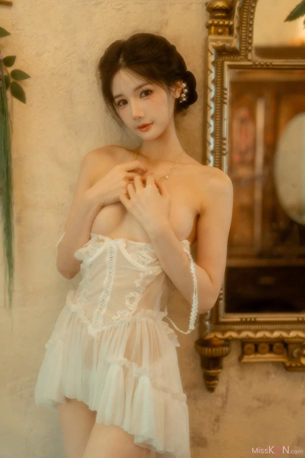 Coser@橙子喵酱: 会员花絮 橙子小白裙 (50 photos)