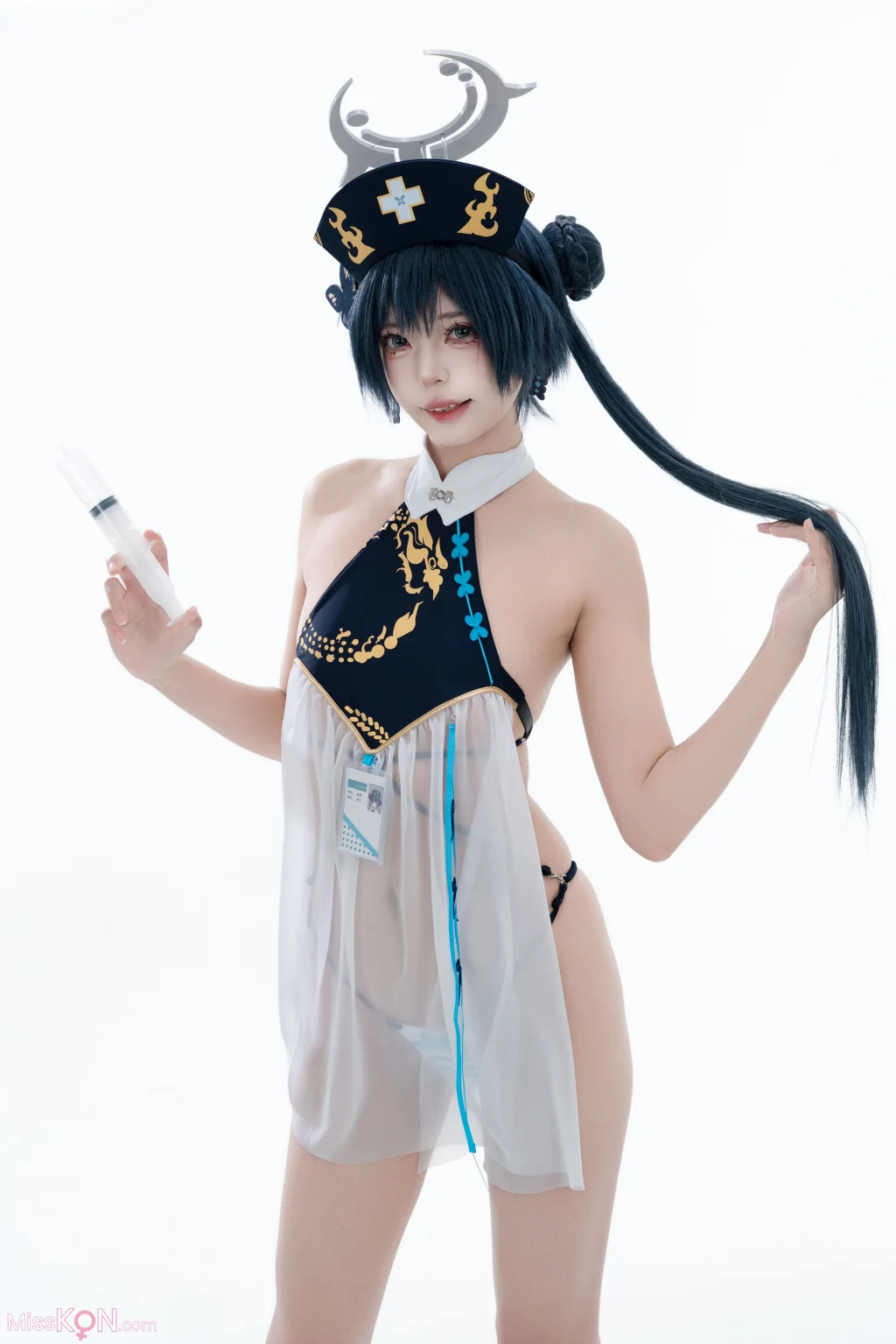 Coser@君颜圆又圆: 蔚蓝档案 龙华妃咲 护士 (100 photos + 1 video)