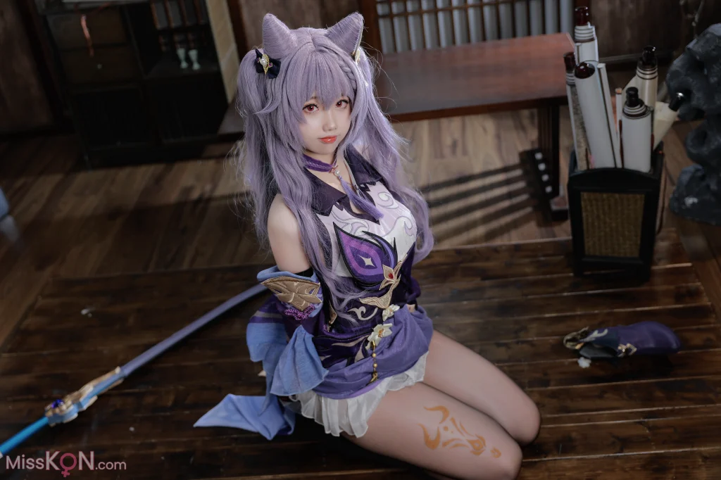 Coser@雪琪SAMA: 刻晴 (50 photos + 1 video)