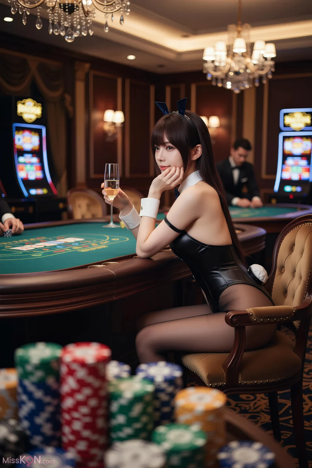 [AIGirl] 茗梓 黑丝兔 (78 photos)