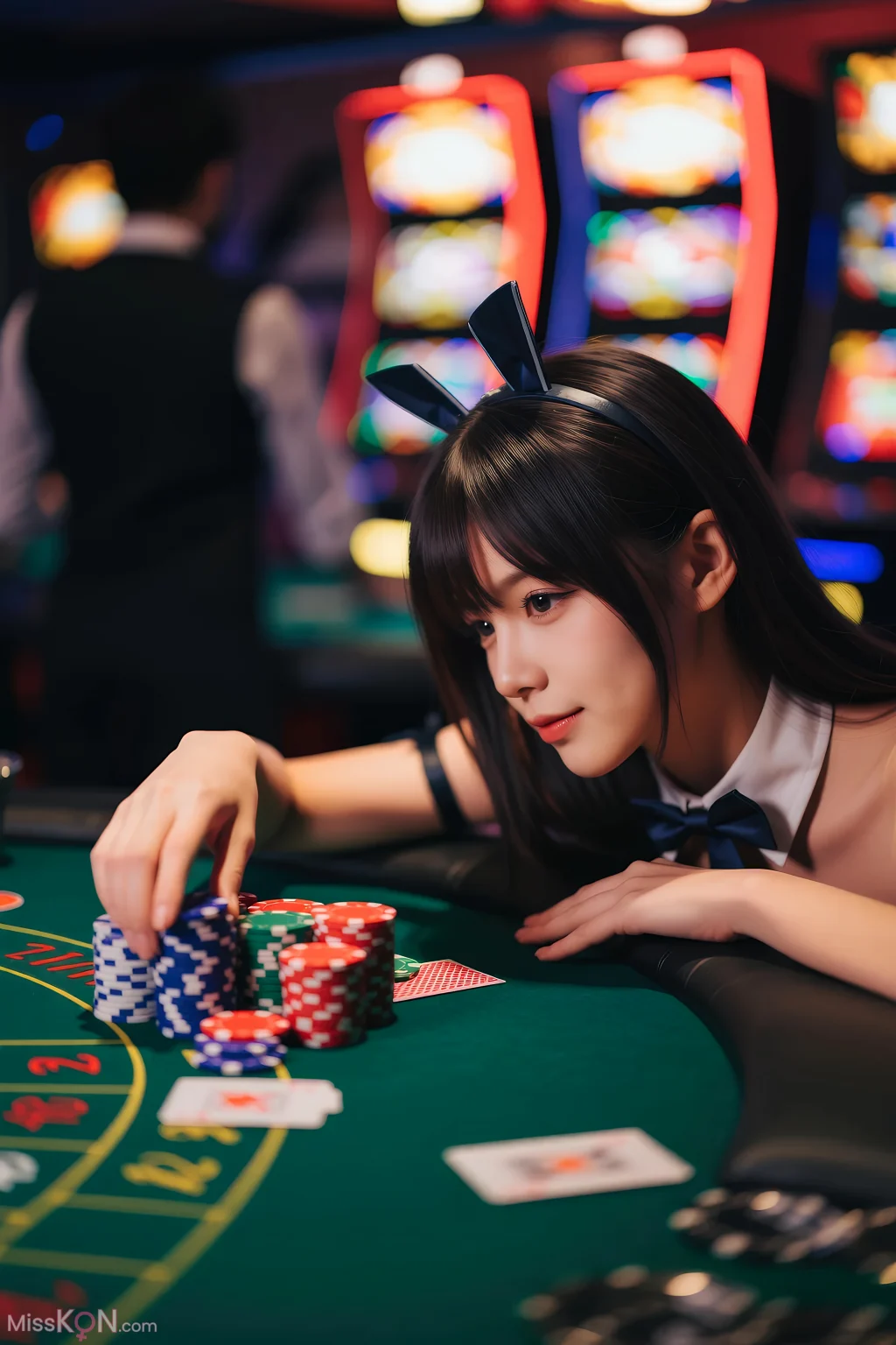 [AIGirl] 茗梓 黑丝兔 (78 photos)