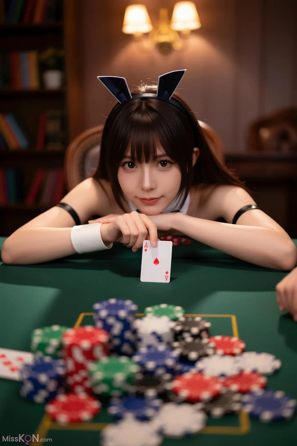 [AIGirl] 茗梓 黑丝兔 (78 photos)