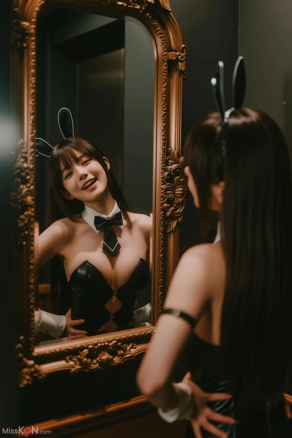 [AIGirl] 茗梓 黑丝兔 (78 photos)