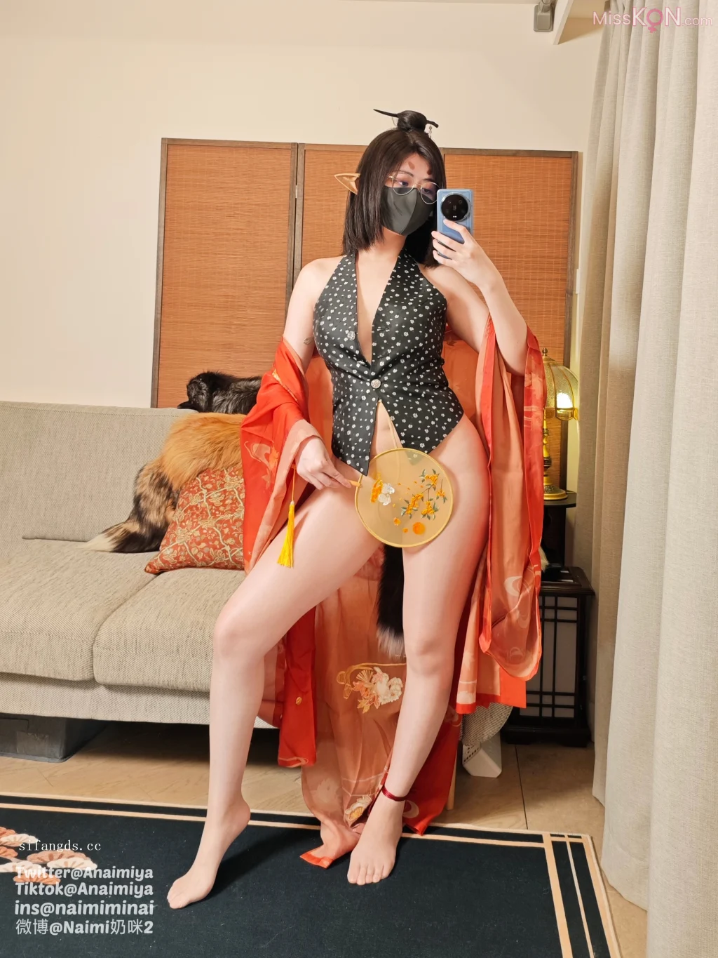Coser@Anaimiya奶咪: 赛博猫猫+萍萍 (51 photos + 8 videos)
