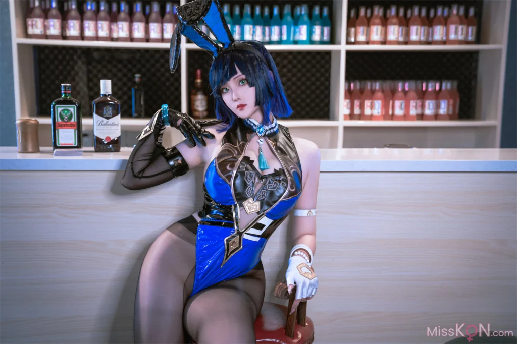 Coser@Natsuko夏夏子: 原神 夜兰兔女郎 (74 photos + 1 video)