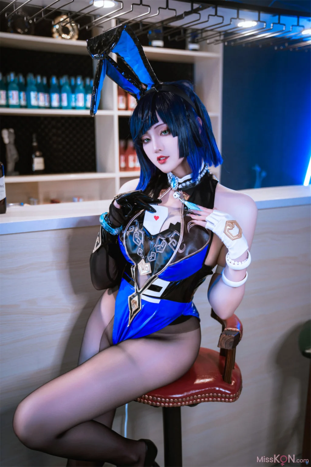 Coser@Natsuko夏夏子: 原神 夜兰兔女郎 (74 photos + 1 video)