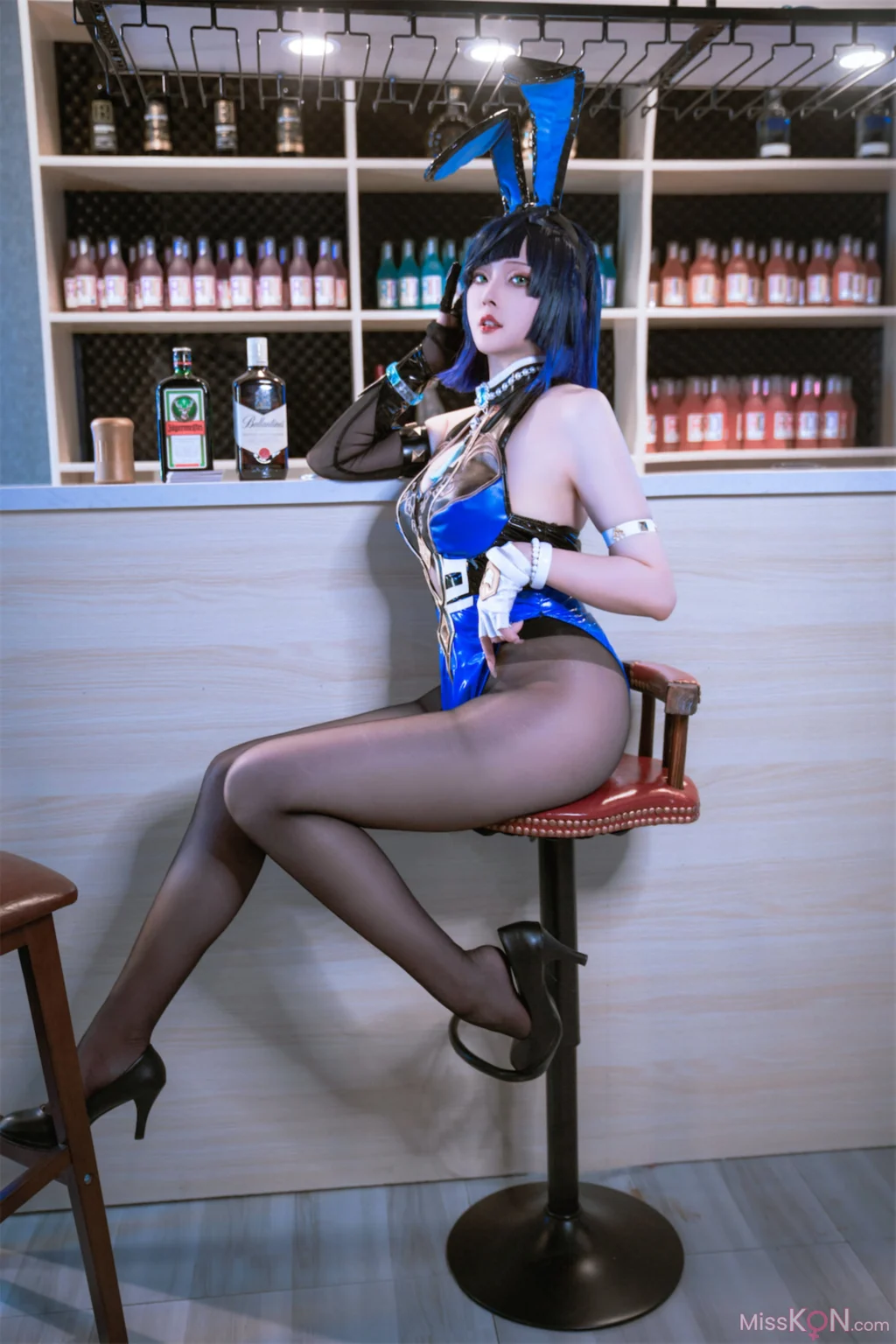 Coser@Natsuko夏夏子: 原神 夜兰兔女郎 (74 photos + 1 video)