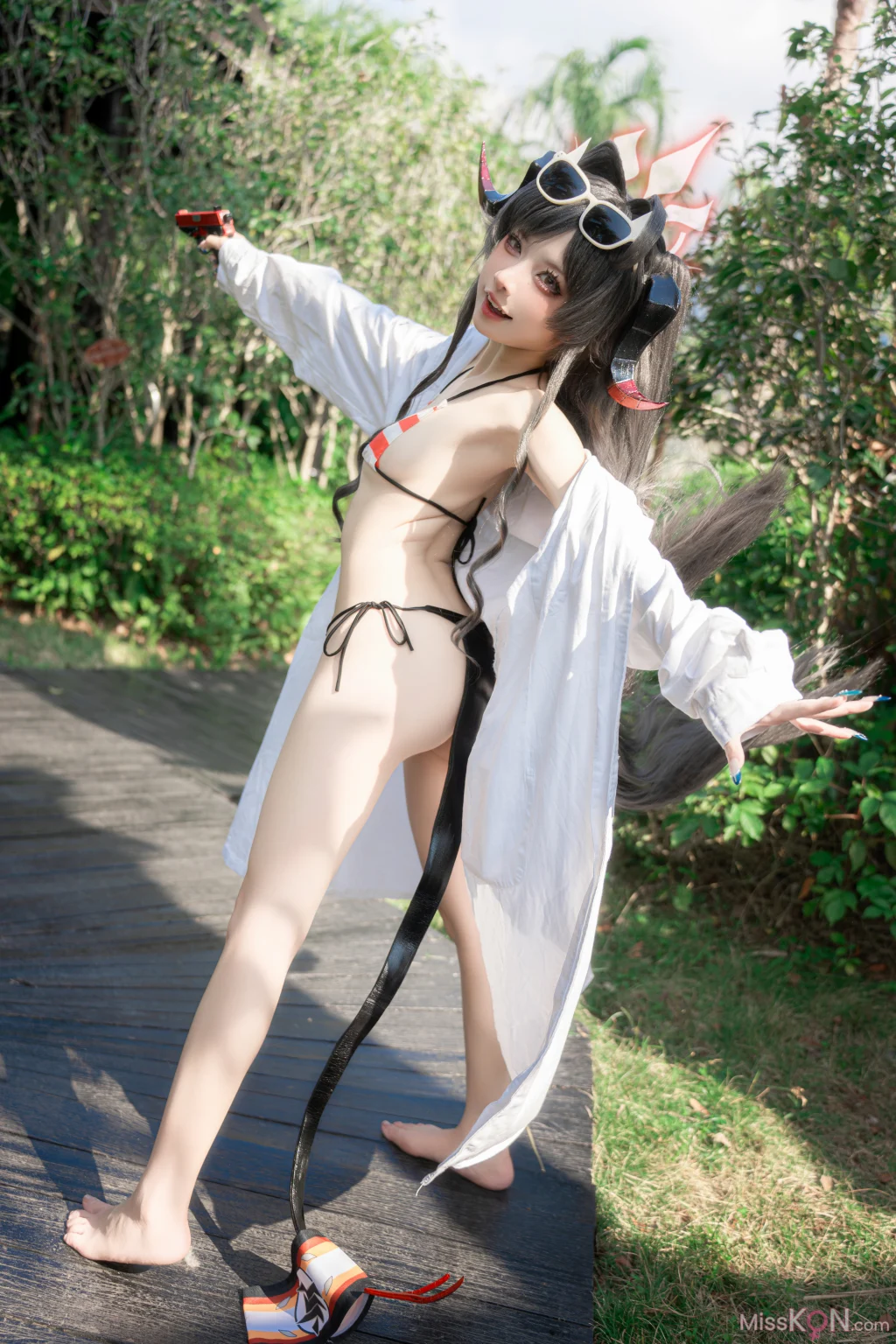 Coser@纸悦Etsu_ko: 蔚蓝档案 鬼怒川霞水着 (44 photos)