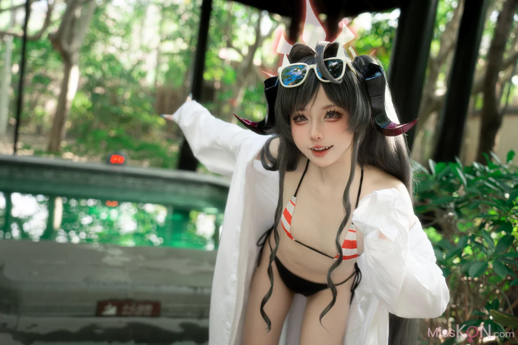 Coser@纸悦Etsu_ko: 蔚蓝档案 鬼怒川霞水着 (44 photos)