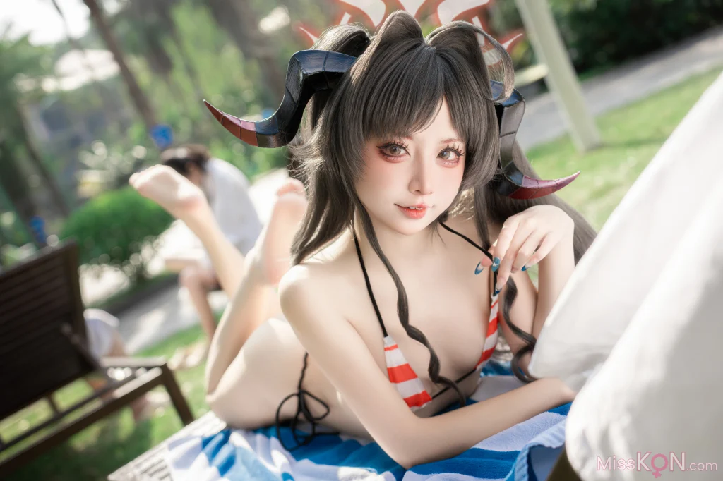 Coser@纸悦Etsu_ko: 蔚蓝档案 鬼怒川霞水着 (44 photos)