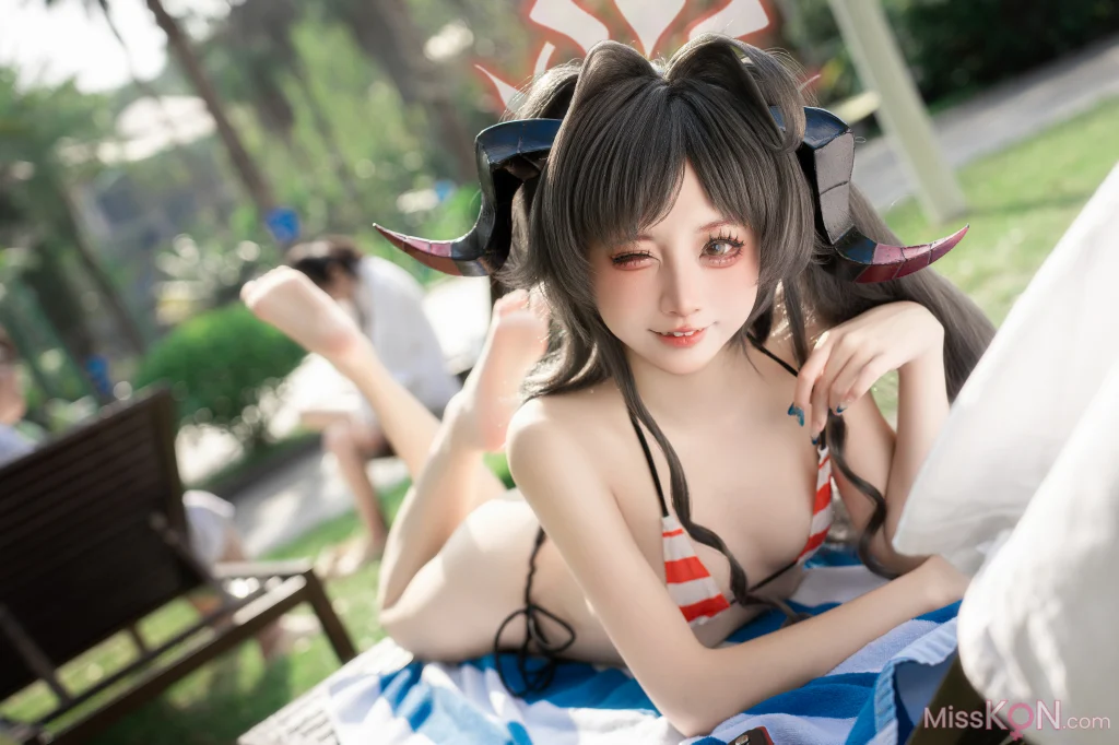 Coser@纸悦Etsu_ko: 蔚蓝档案 鬼怒川霞水着 (44 photos)